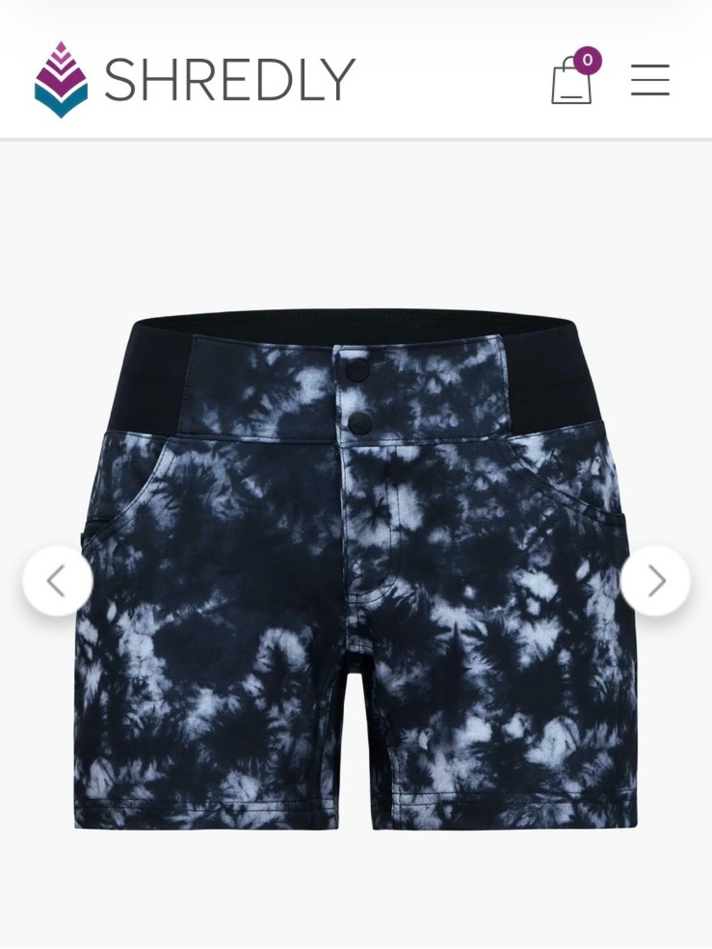 Shredly - All Time 5" - Zipper Snap Mid-Rise Short : Graphite Tie Dye - 14